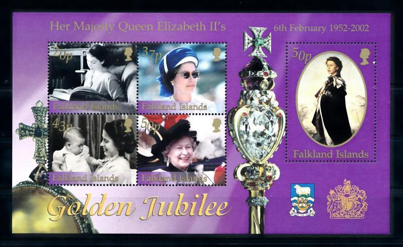 [72085] Falkland Islands 2002 Royalty Queen Elizabeth Souvenir Sheet MNH