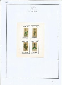 STAFFA - 1982 - Herbs - Sheet - Mint Light Hinged - Private Issue