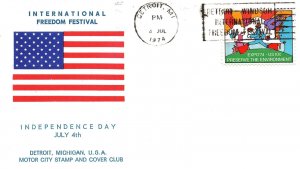 US EVENT CACHET COVER INTERNATIONAL FREEDOM FESTIVAL INDEPENDENCE DAY DETROIT 74