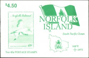 Norfolk Island #565a, Complete Set, Booklet of 2, 1994, Birds, Never Hinged