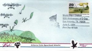 Pugh Designed/Painted Airborne Units FDC...97of 105 created!