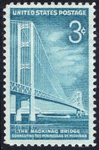 SC#1109 3¢ Mackinac Bridge Issue (1958) MNH