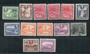 British Guiana 210-217, 219-220 Mint Hinged and Used Stamps 212a-b, 215a