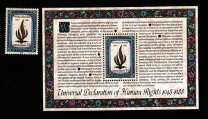 United Nations New York # 544-545 Mint Human Rights!