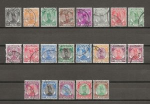 MALAYA/TRENGGANU 1949 SG 67/87 USED Cat £180