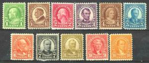 #632-634 635-642  US REG ISSUE SET OF MINT-FINE-VF