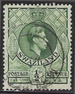 Swaziland #27 (1938), postally used single, cat. $1.60