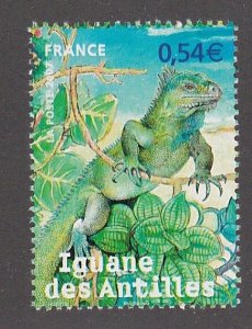 France # 3312, Endangered Animals, Iguana, Mint NH, 1/3 Cat.