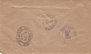 St. Lucia, Scott #140-141, Used on 1950 Registered Cover to New Jersey