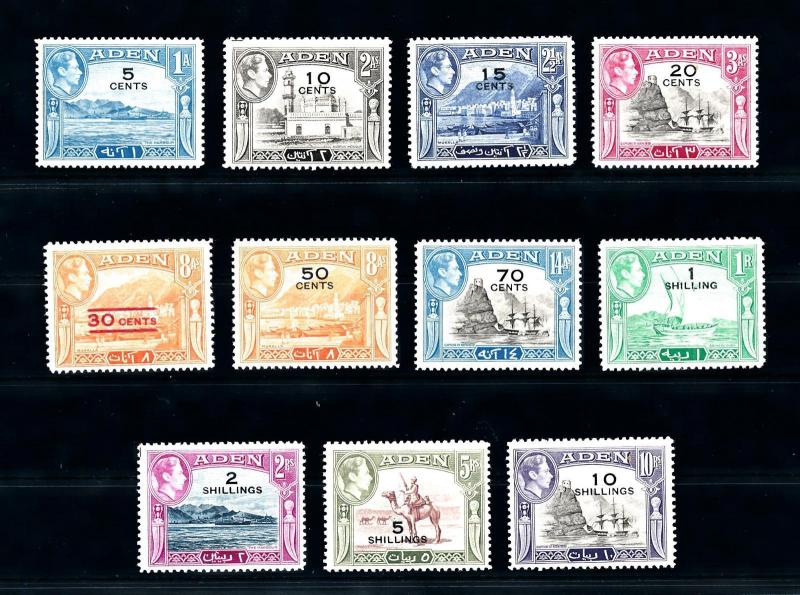 [96469] Aden 1951 Definitives Mosque Sailboats Camels OVP MLH