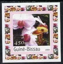Guinea Bissau 2003 MUSHROOMS ORCHIDS Deluxe s/s Mint (NH)