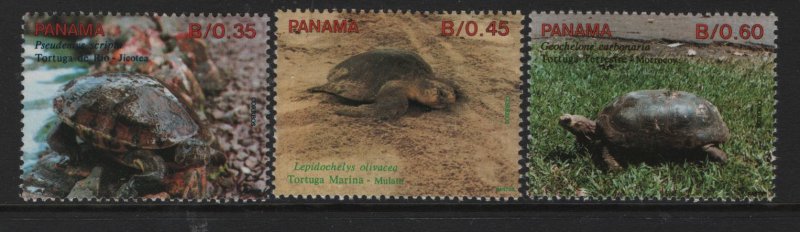 PANAMA 780-782  MNH TORTOISES SET 1990