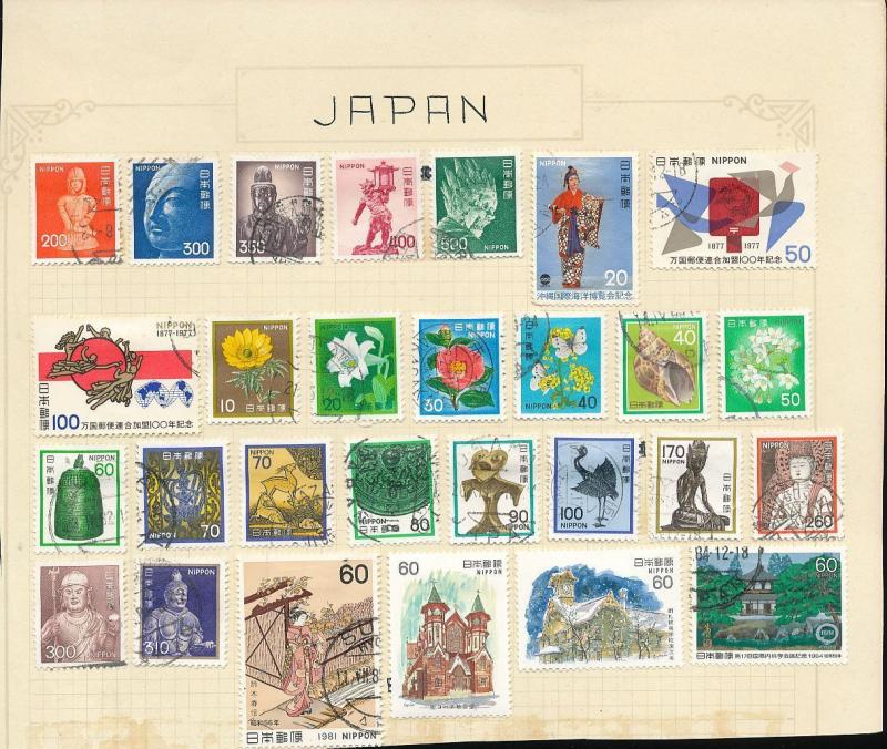 JAPAN Early/Modern Used Collection (80+Items) Au9015