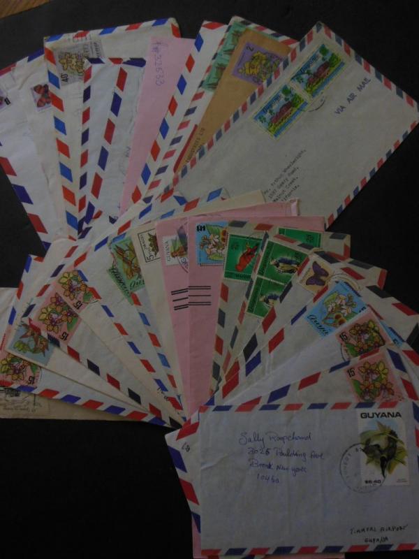 GUYANA : Very interesting collection of all only Commercial mail. A total of 245