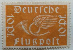 A6P44F67 Germany 1919 Air Post Stamp 10pf mint no gum