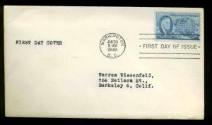 933 5c FDR FDCWASHINGTON, DC FIRST DAY COVER