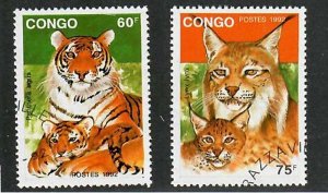 Congo People's Republic; Scott 979-980;  1992;  Used