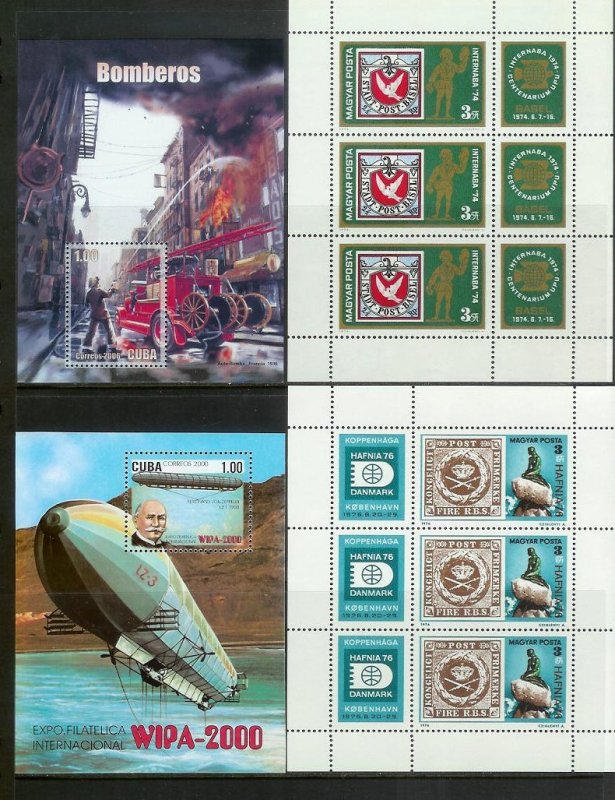 WORLDWIDE (190) Souvenir Sheets & Mini-Sheets ALL Mint Never Hinged