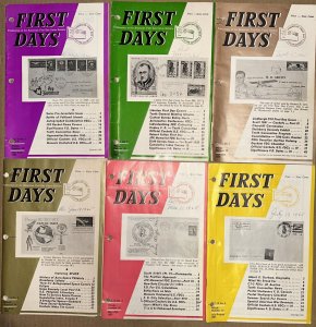 RARE LOT OF 6 VOLUMES AFDCS FIRST DAYS MAGAZINESS EARLY YEARS COMPLETE 1965
