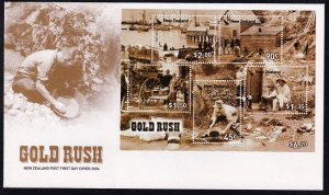 New Zealand 2006 Gold Rush Miniature Sheet First Day Cover FDC SC 2087