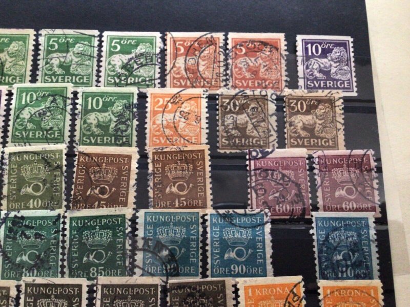 Sweden 1920 to 1921  used stamps A12937