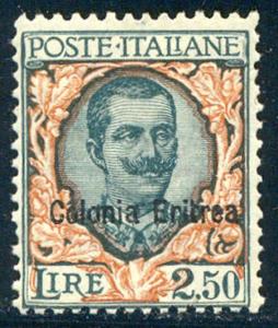 ERITREA #32 Mint - 1928 2.50l Dark Green & Orange