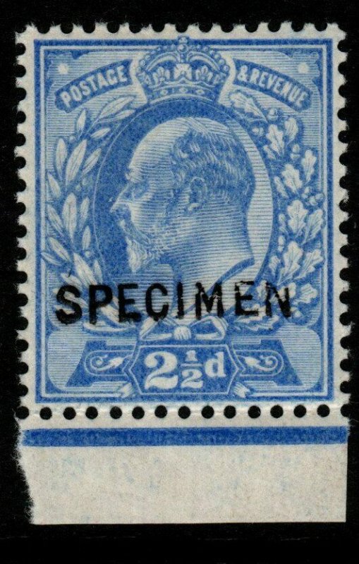 GB SG230s 1902 2½d ULTRAMARINE SPECIMEN MNH 