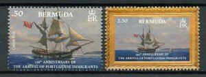 Bermuda Ships Stamps 2019 MNH Arrival Portuguese Immigrants Nautical 2v Set