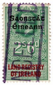 (I.B) George V Revenue : Land Registry of Ireland 2/6d (Free State OP)