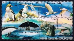 New Zealand 1996 Wildlife Complete Mint MNH Set Block SC 1371b