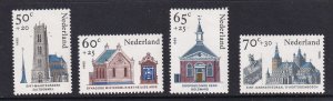 Netherlands  #B611-B614 MNH 1985 religious architecture