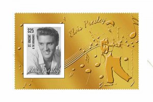 St. Vincent 2013 - SC# 3869 - Elvis Presley, Music, Rock n Roll - Gold Stamp MNH