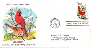 FDC 1982 SC #2002b Virginia Cachet - Washington DC - Single - J3436