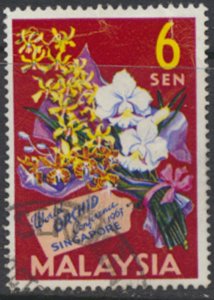 Malaysia   SC# 4 Used   Orchids  see details & scans