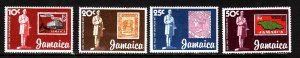 Jamaica-Sc#457-60-Unused NH set-Stamp on Stamp-Rowland Hill-1979-
