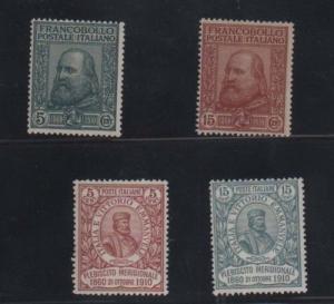 Italy #115 - #118 VF/NH Rare Set