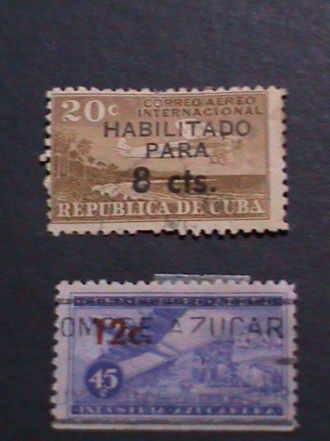 ​CUBA-AIRMIAL- VERY OLD CUBA AIR PLANES STAMPS USED- VF WE SHIP TO WORLD WIDE.