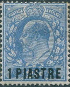 British Levant 1905 SG13 1pi on 2½d ultramarine KEVII MH (amd)