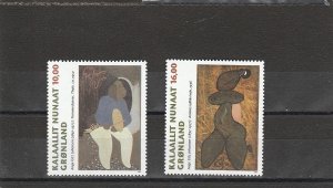 Greenland  Scott#  325-326  MNH  (1997 Paintings)
