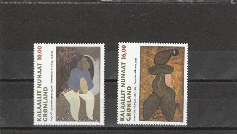 Greenland  Scott#  325-326  MNH  (1997 Paintings)