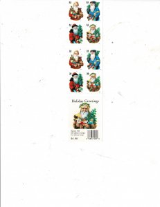 St Nick/Santa Claus Christmas 34c US Postage Booklet 20 stamps #3537-40d VF MNH