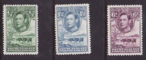 Bechuanaland-Sc#124,126,130- id9-three unused og NH KGVI values-Cows-1938-any ra