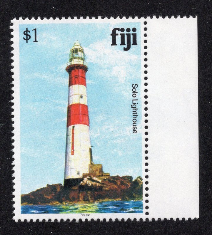 Fiji 1992 $1 Lighthouse, Scott 423k MNH, value = $11.00