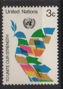 United Nations 1976 - Scott 267 MNH - Symbolic flags dove