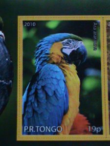 TONGA STAMP-BLUE & YELLOW MACAW PARROT-MNH STAMP SHEET