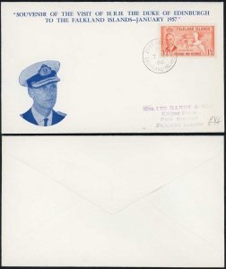 Falkland Is 1/3 KGVI Duke of Edinburgh Souvenir Cover