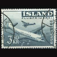 ICELAND 1959 - Scott# C30 Planes 3.5k Used