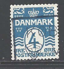 Denmark Sc # 88 used perf 14 X 14 1/2 (RRS)