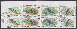 FIJI 1979 WWF Endangered Species Birds set pairs fine ......................z615