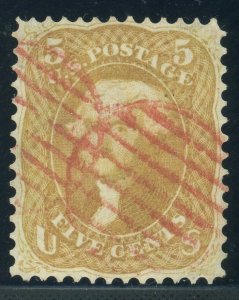 US Stamp #67 Jefferson 5c, PSE Cert - Used - SMQ - $750.00